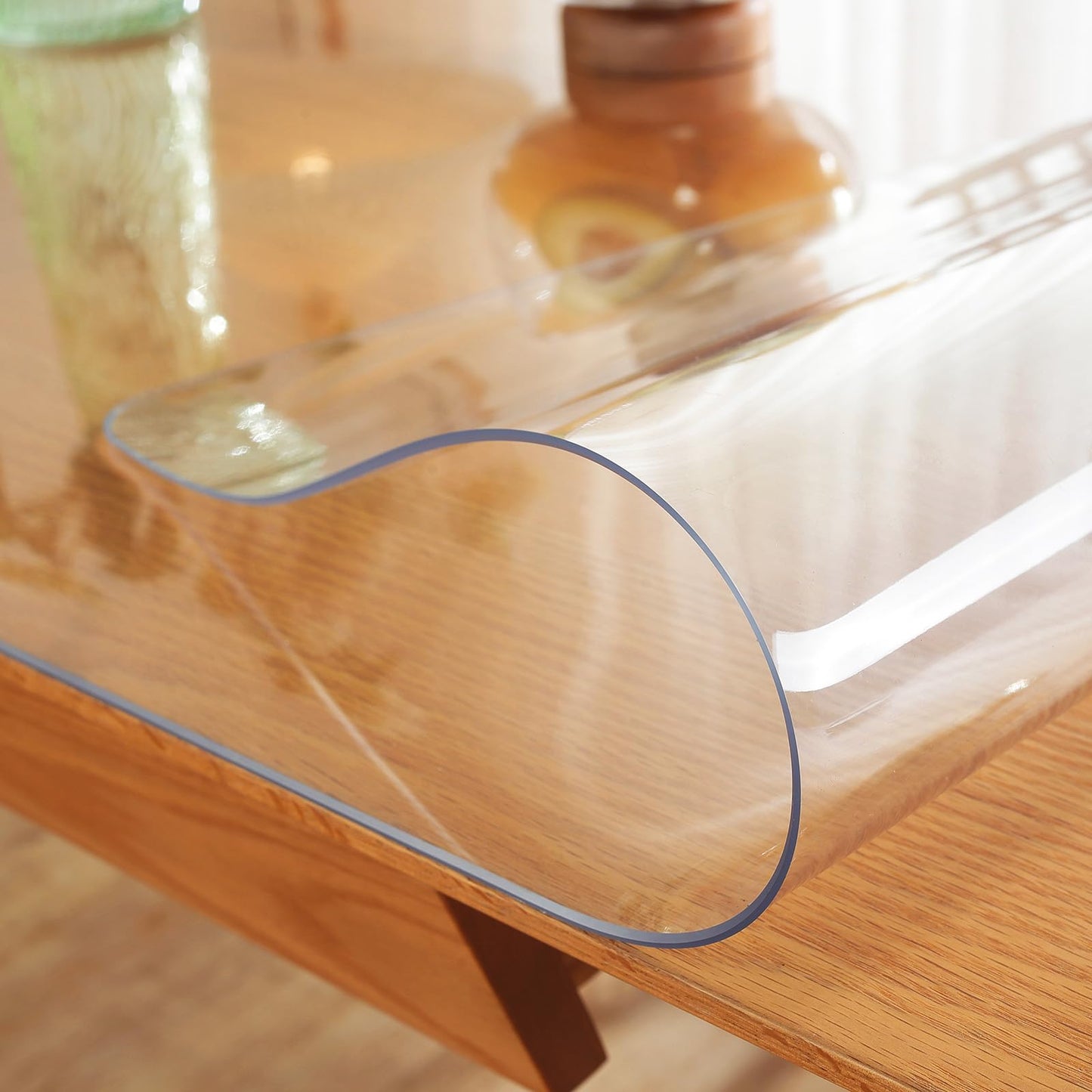 Warmstar Clear Table Protector 2mm Thick, 42 x 80 Inch Clear Table Cover Protector, Plastic Table Cover, Clear Desk Mat Desk Pad, Desk Protector Mat for Coffee Table, Writing Desk, Dining Room