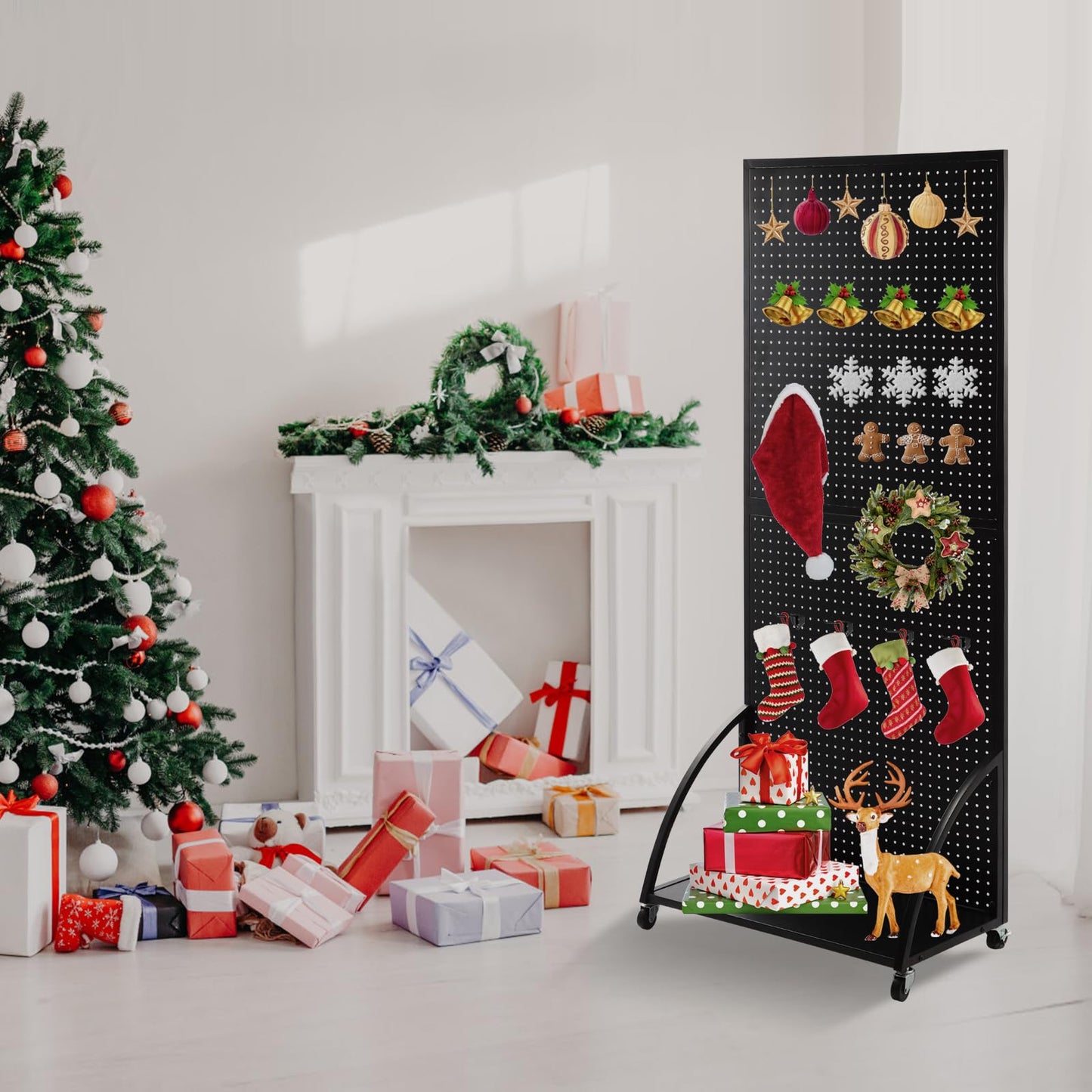 Eastern Tree 30 Packs 6" Metal Pegboard Hooks, Standard Peg Board Hooks is Fit to Standing Pegboard Display and Pegboard Panels