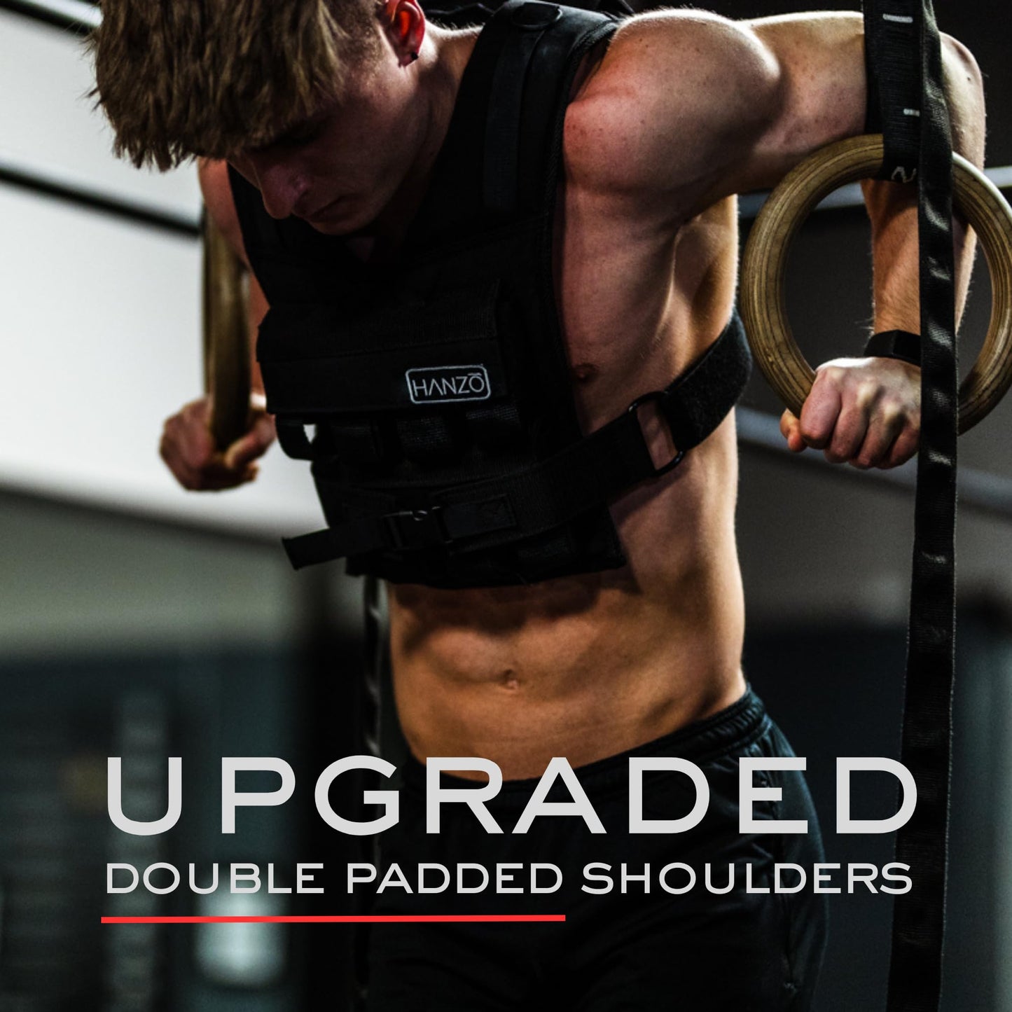 HANZO Weighted Vest for Men & Women 25lbs | 35lbs | 45lbs | 65lbs | Weight Vest With Removable Iron Weights, Adjustable Heavy Duty Weighted Workout Vest for Calisthenics & Fitness Training
