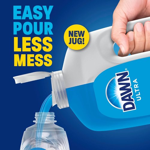 Dawn Ultra Dish Soap Refill Jug - Powerful Grease-Fighting Liquid Detergent, 51.5oz (Pack of 2)