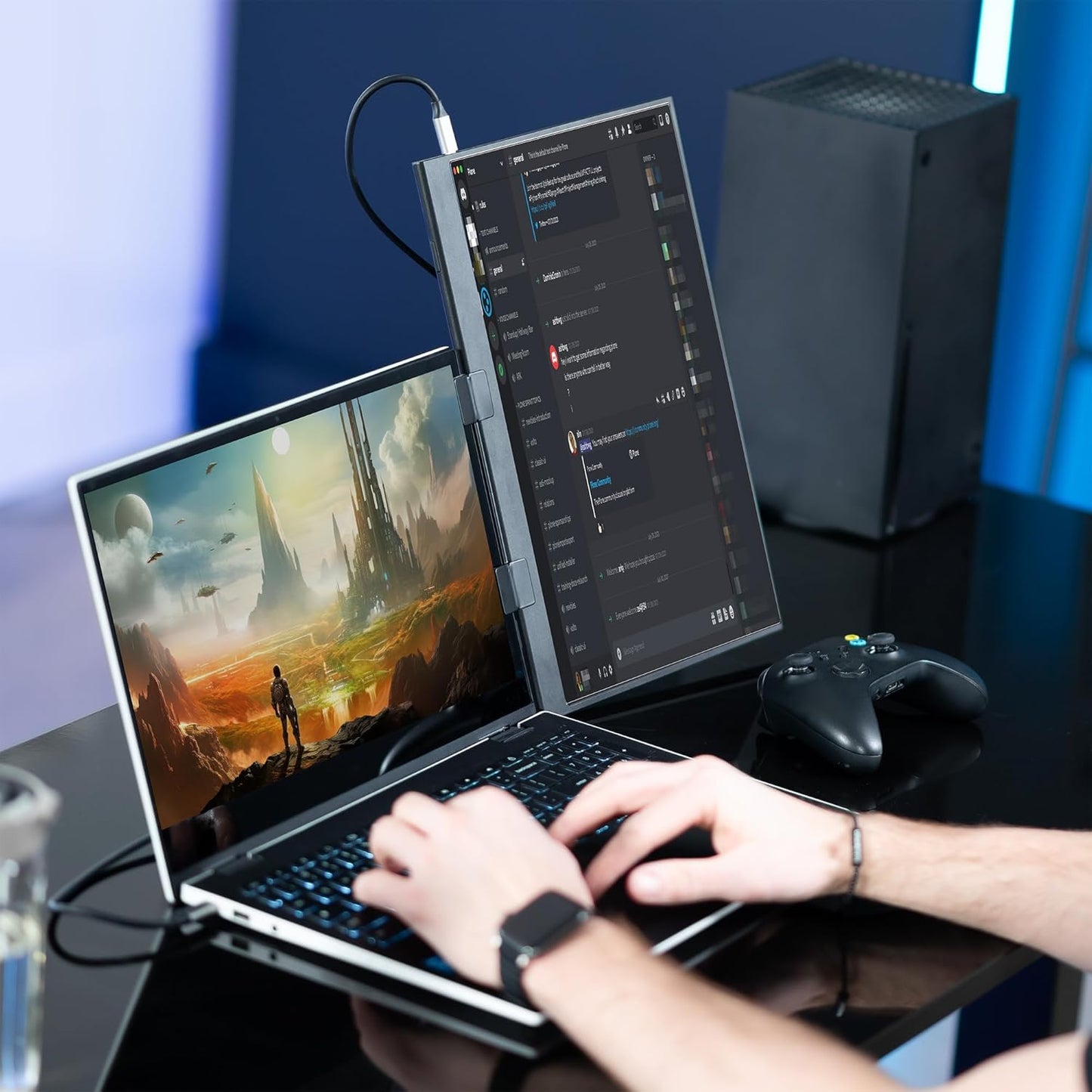 VIVO 18.5 inches, STAND-PM01A Portable Monitor Holder for Laptop Screen Extender, Fits Laptops up to Black