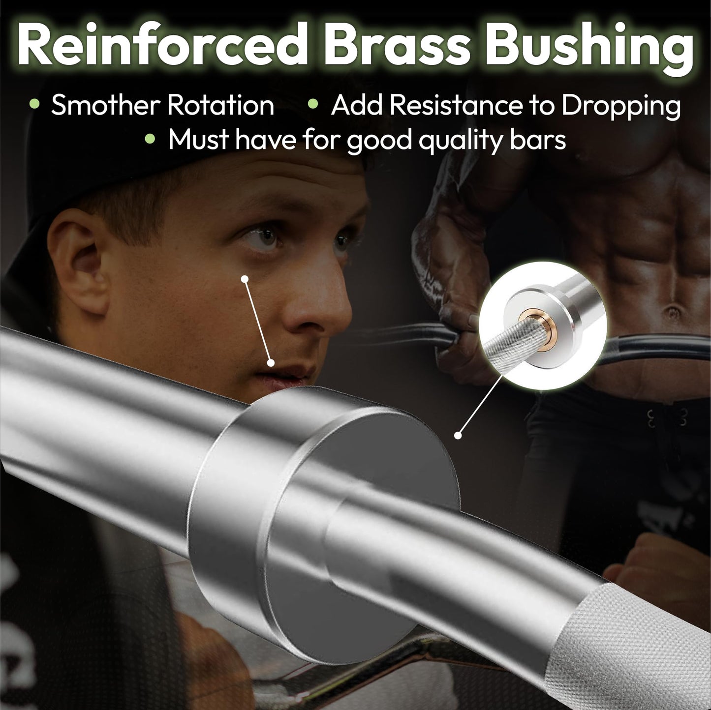 Rage Fitness EZ Curl Bar – 47 Inch, 2 inch | 17lbs Alloy Steel with Chrome Finish & Nylon Bushings EZ Bar with 400lbs Max Capacity – Home Gym Curling Bars for Weightlifting & Other Upper & Lower Body Movements