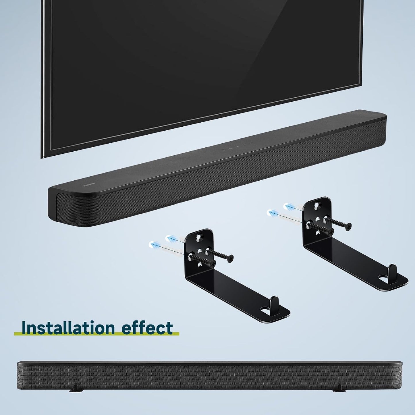 STORAGBT S400 Soundbar Wall Mount for Sony Surround Soundbar, Including a Glow in The Dark Remote Control Cover