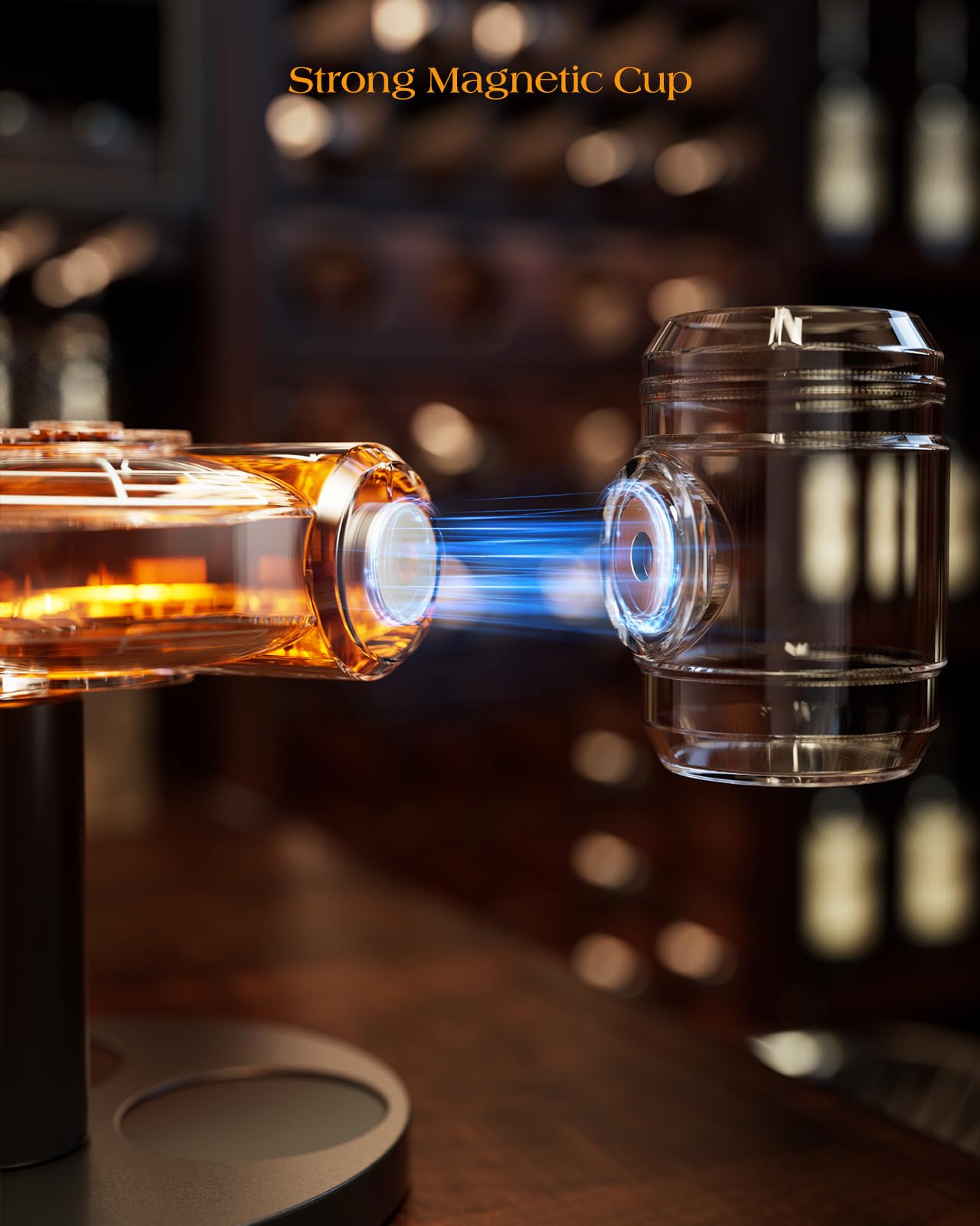 Kollea Galaxy Blue Spaceship Whiskey Decanter Sets for Men, Spacecraft Limited Edition, 2 Funny Shot Glasses, Gift Ideas, Cool Liquor Dispenser for Home Bar, Fathers Day Birthday Gifts for Men Dad Him