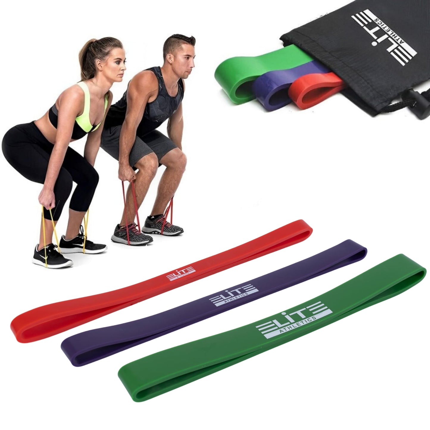 Heavy Thick Resiance Bands Set of 3, Monster Short Bands, Deadlift Band, Glute Activation, Booty Exercise, Hip Band and Dynamic Warm
