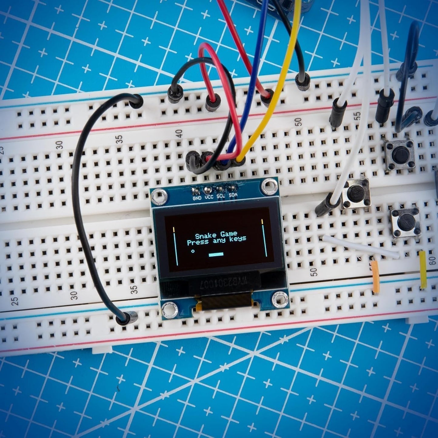 ELEGOO 3PCS 0.96 Inch SSD1306 I2C OLED Display Screen Module Compact Self-Luminous Display Mini Screens for Arduino