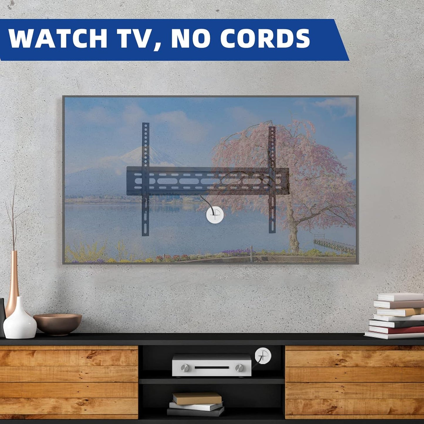 Riozoo 2 TV Wire Hider Kit for Wall Mount TV, White in Wall Cable Management Kit, Includes Pass Throughs and Hole Saw