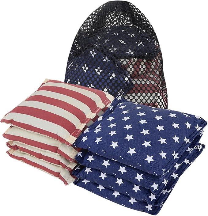 GSE Games & Sports Expert Set of 8 Premium Weather Resistant Cornhole Bags. Regulation Size and Weight Bean Bags for Cornhole Toss Games (Several Styles Available)