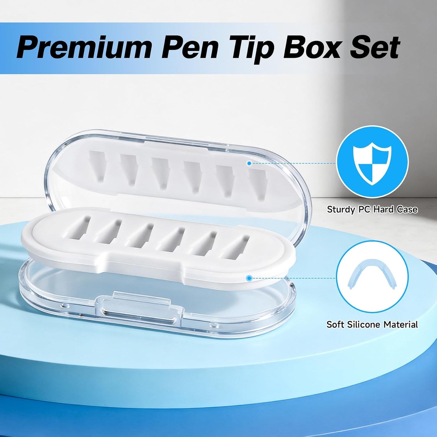 BCAVME Pro/1st Gen/2nd Set Upgraded Replacement Tips for Apple Pencil Gen/USB-C with Storage Case, wear-Resistant Mix