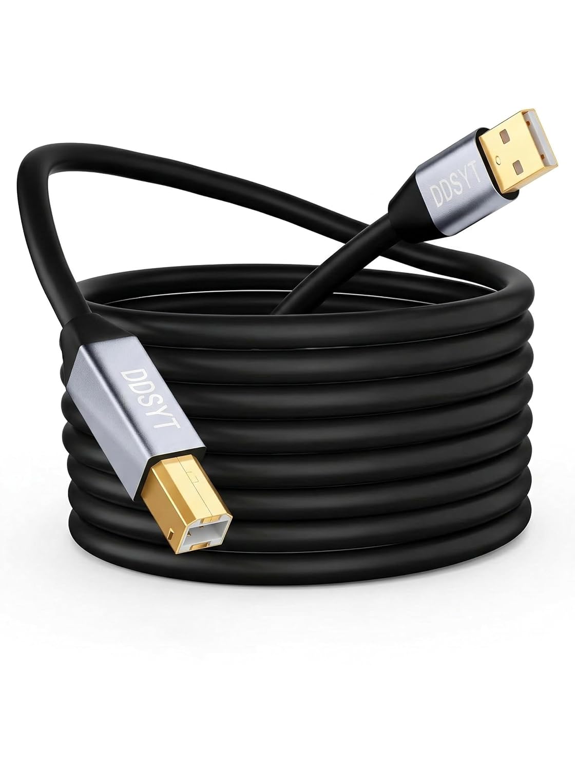 DDSYT 20 2.0 Setup FT USB Printer Cable Gold Plated USB A to B Cord for Long Distance Home Office Compatible with HP