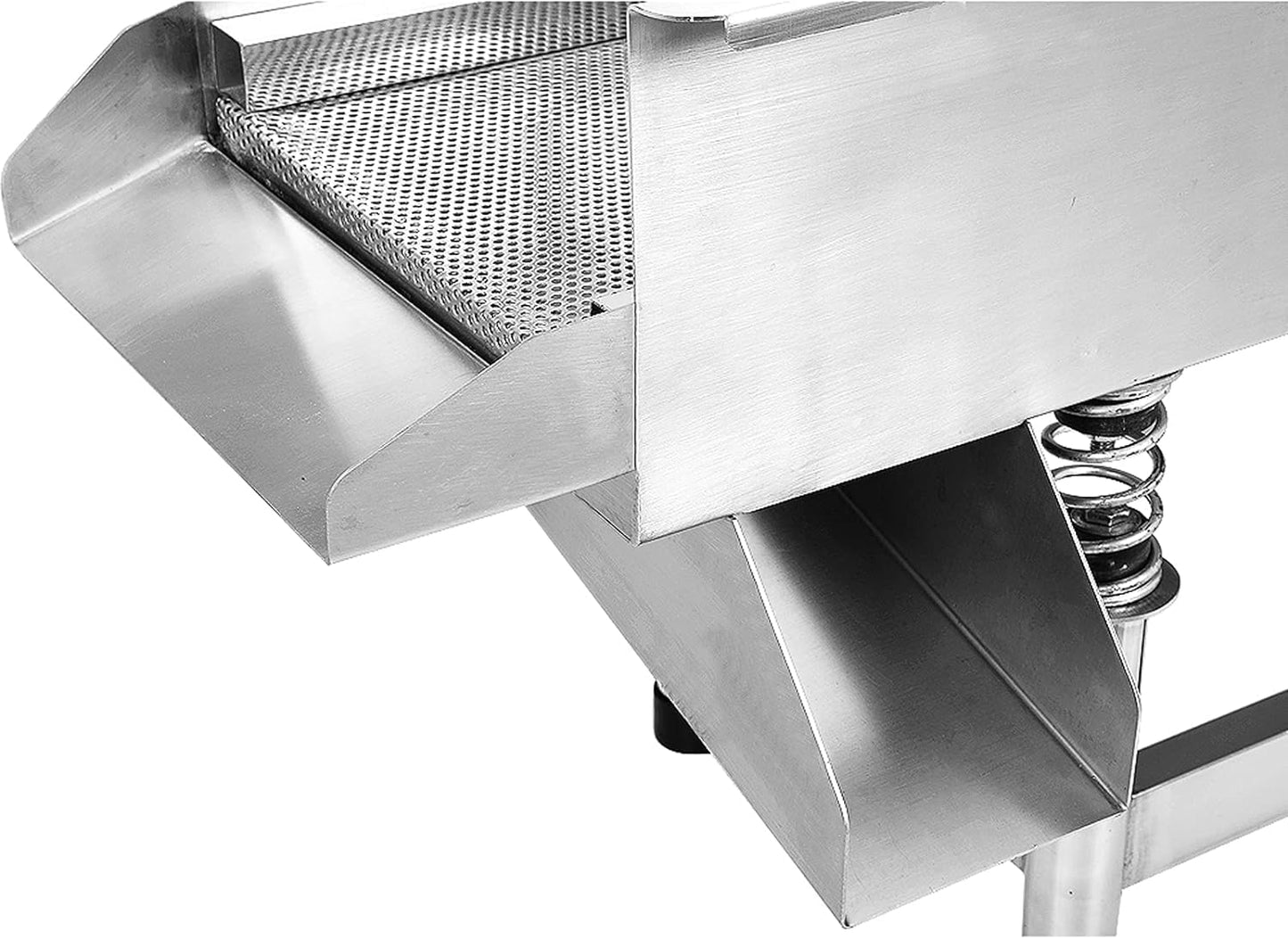 Automatic Commercial Vibrating Screens for Filtering Sand Soil, Straight Vibrating Sieve with 3mm Mesh Screen, Stainless Steel Electric Shaker for Chemical Industries Sand Soil (Electric Shaker)