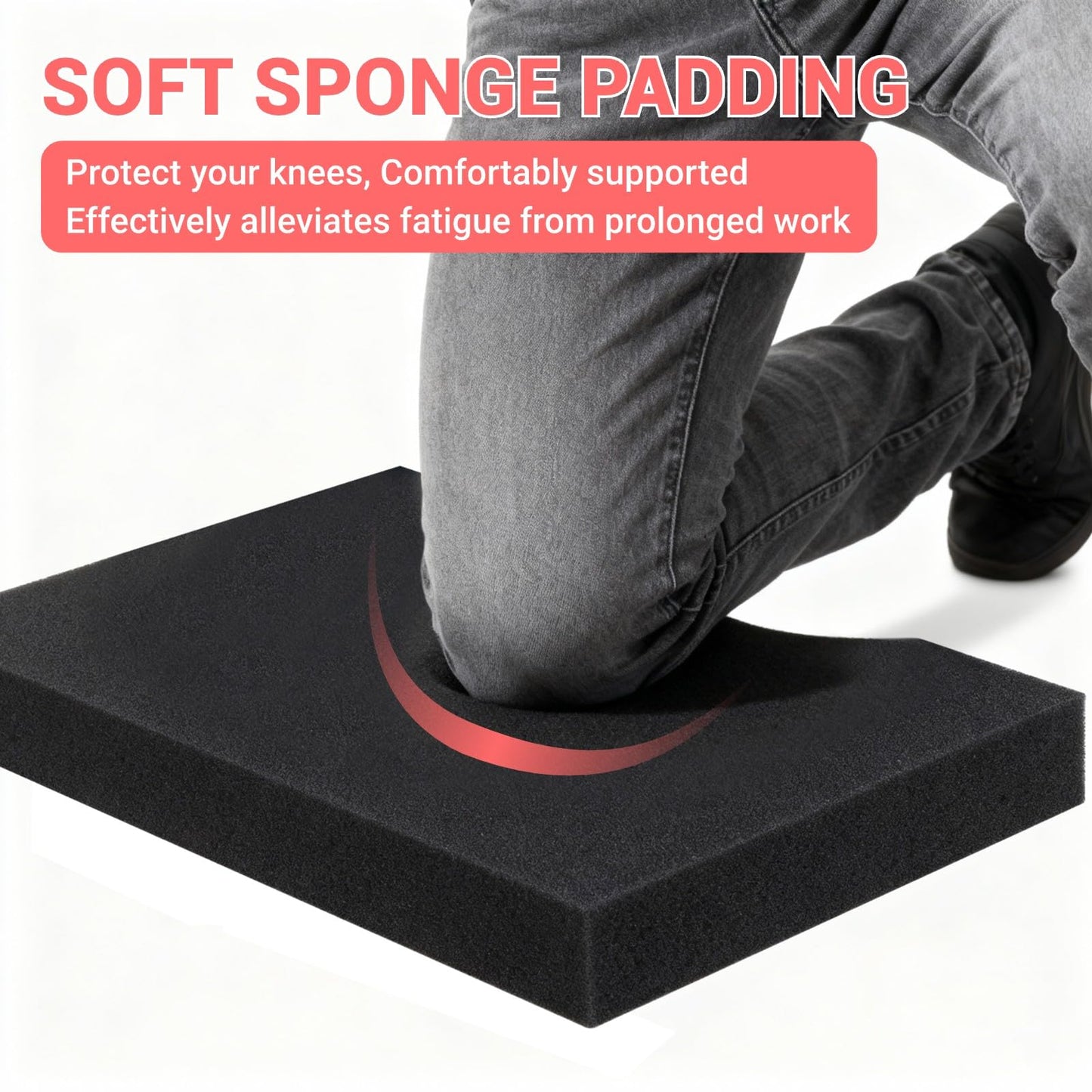 cernzard 1 Pair Concrete Knee Board Sliders, Concrete Finishing Tools Stainles with Adjustable Strap/Moving Foam Sliders for Outdoor, Indoor, Stainless Steel Slider Kneeler Board for Men Construction