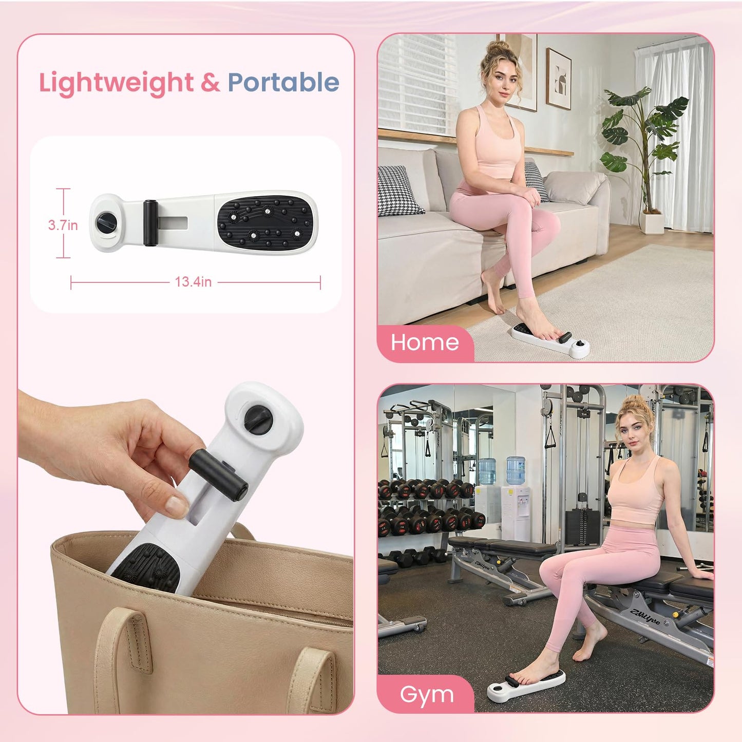kisnbld Foot Arch Trainer,Plantar Fasciitis and Flat Feet with Adjustable Magnetic- Arch Support Strengthener with Massage, Portable for Home and Gym