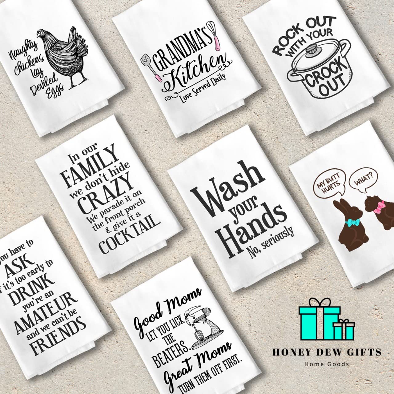 Honey Dew Gifts, Easily Distracted by Birds, Dish Towels for Kitchen, 27 inch by 27 inch, Kitchen Hand Towels Decorative, Animal Lover Gifts, Gifts for Bird Watchers, 10521