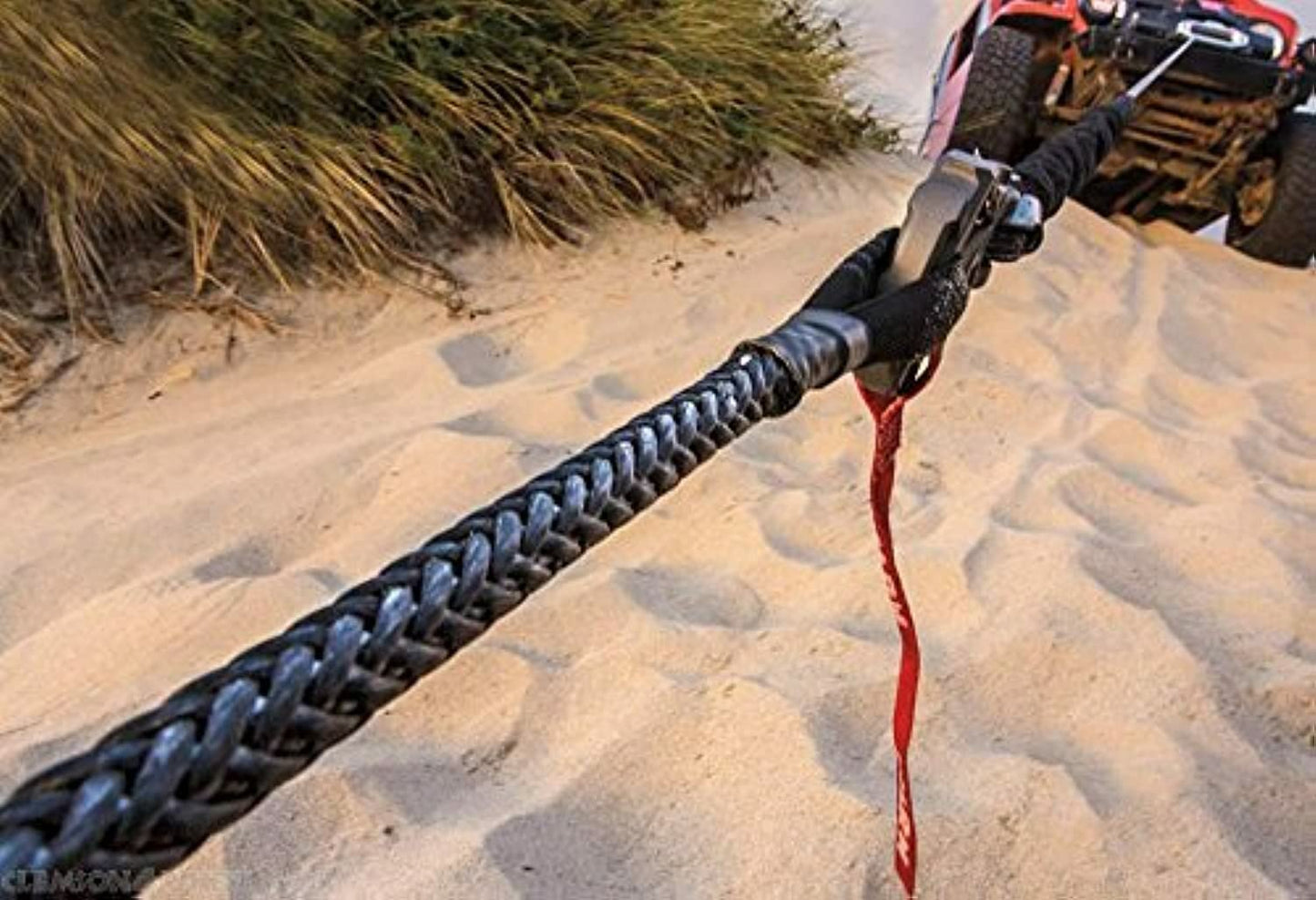 WARN 87915 Spydura Synthetic Winch Cable Rope with Swivel Hook End: 3/8" Diameter x 100' Length, 5 Ton (10,000 lb) Capacity