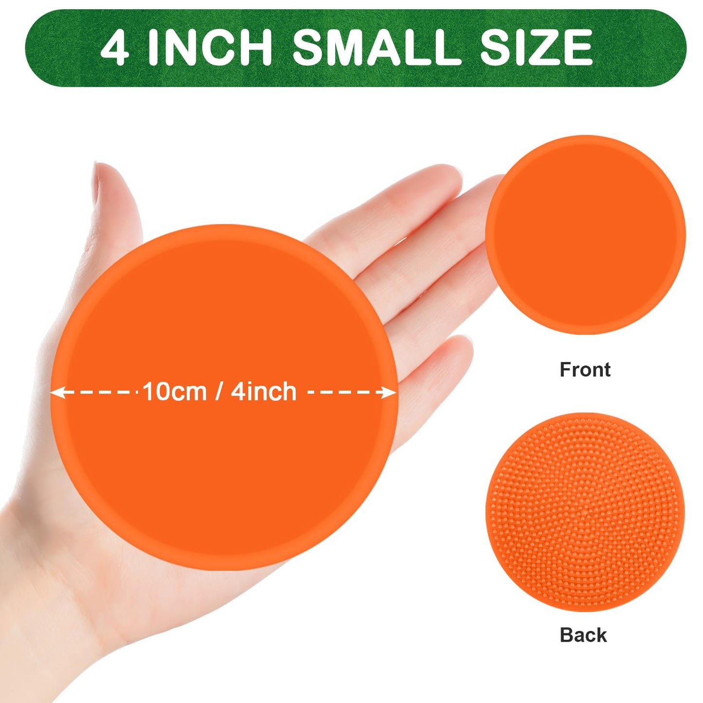 ZIECE Poly Spot Markers 4inch Poly Spots for Gym Floor, 24 Pcs Flat Cones Non-Slip Rubber Floor Dots Agility Markers for Soccer Basketball Sports Speed Training, Dance, Classroom Activities