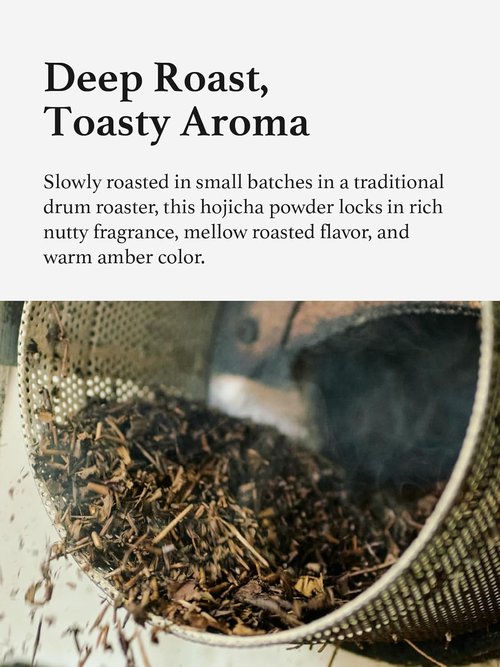HAYASHIYA Hojicha Powder - Kyoto Uji Japanese Roasted Green Tea Latte | Low Caffeine, 60g (2.1oz)