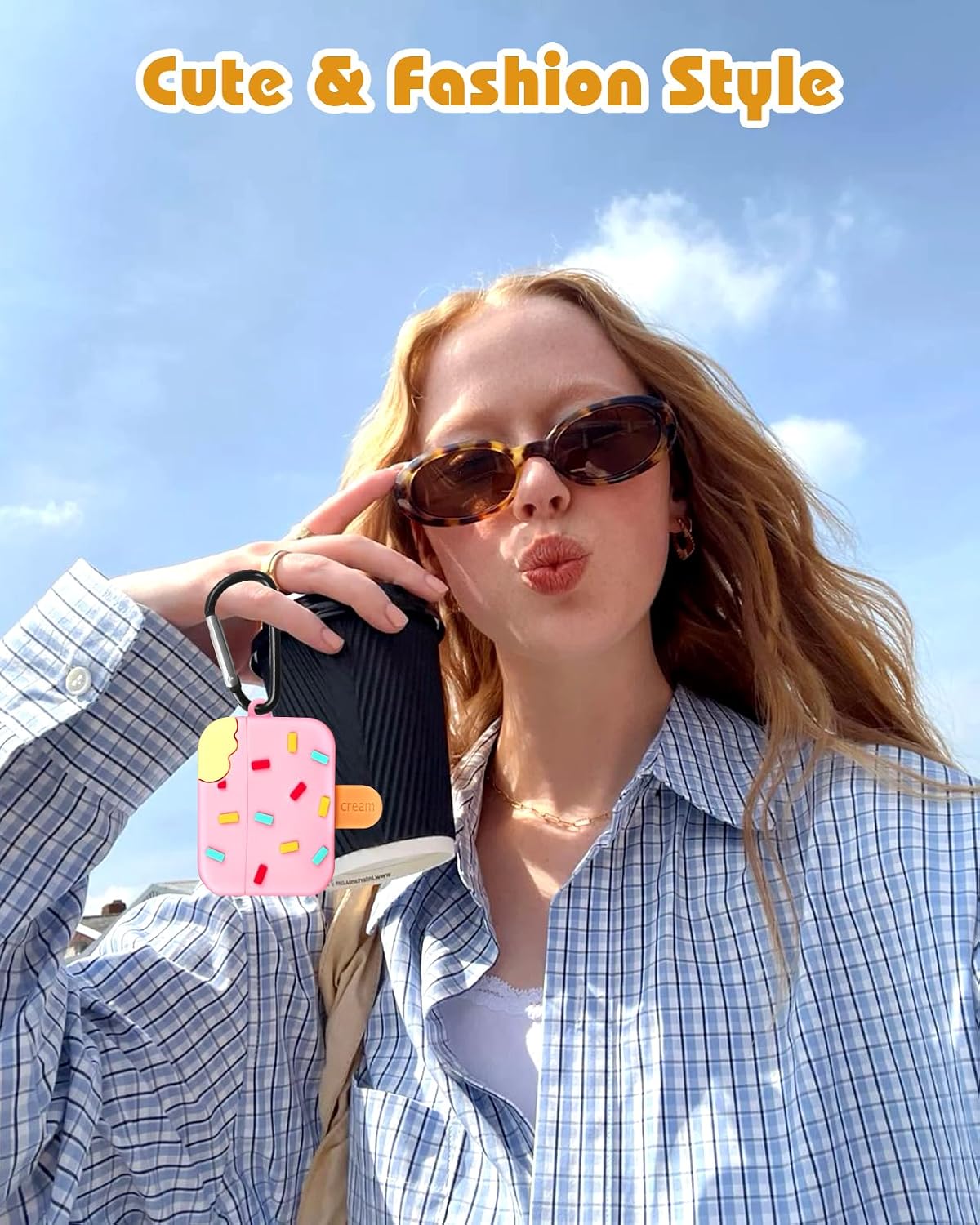 Joyleop 3 3D 3rd 2025 for Airpods Pro Case - Cute Funny for Women Girl Kids Girly Kawaii Ice Cream Cartoon Design Soft