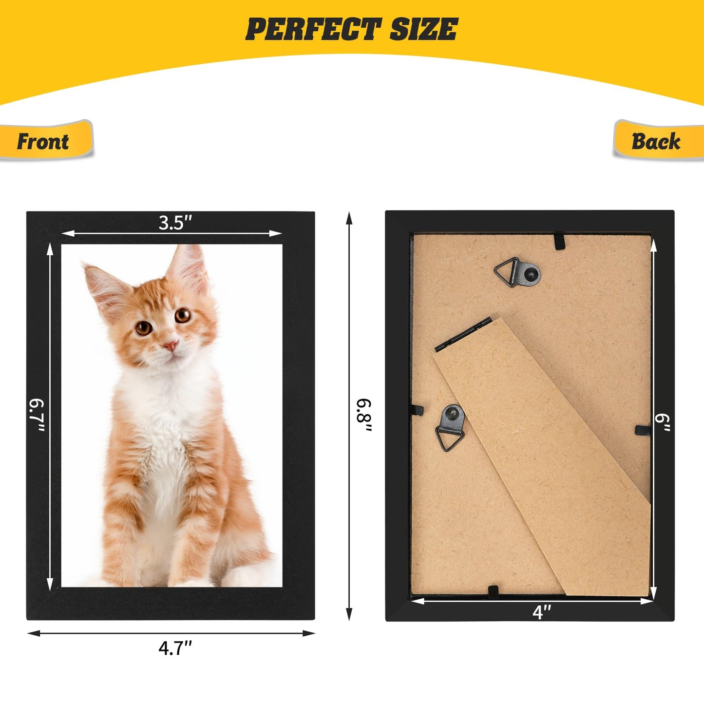 YOUKE OLA Set of 50 Picture Frame Bulk Photo Frames Wall Mounting Simple Photo Frames Multi Picture Frames for Wall or Tabletop, Black
