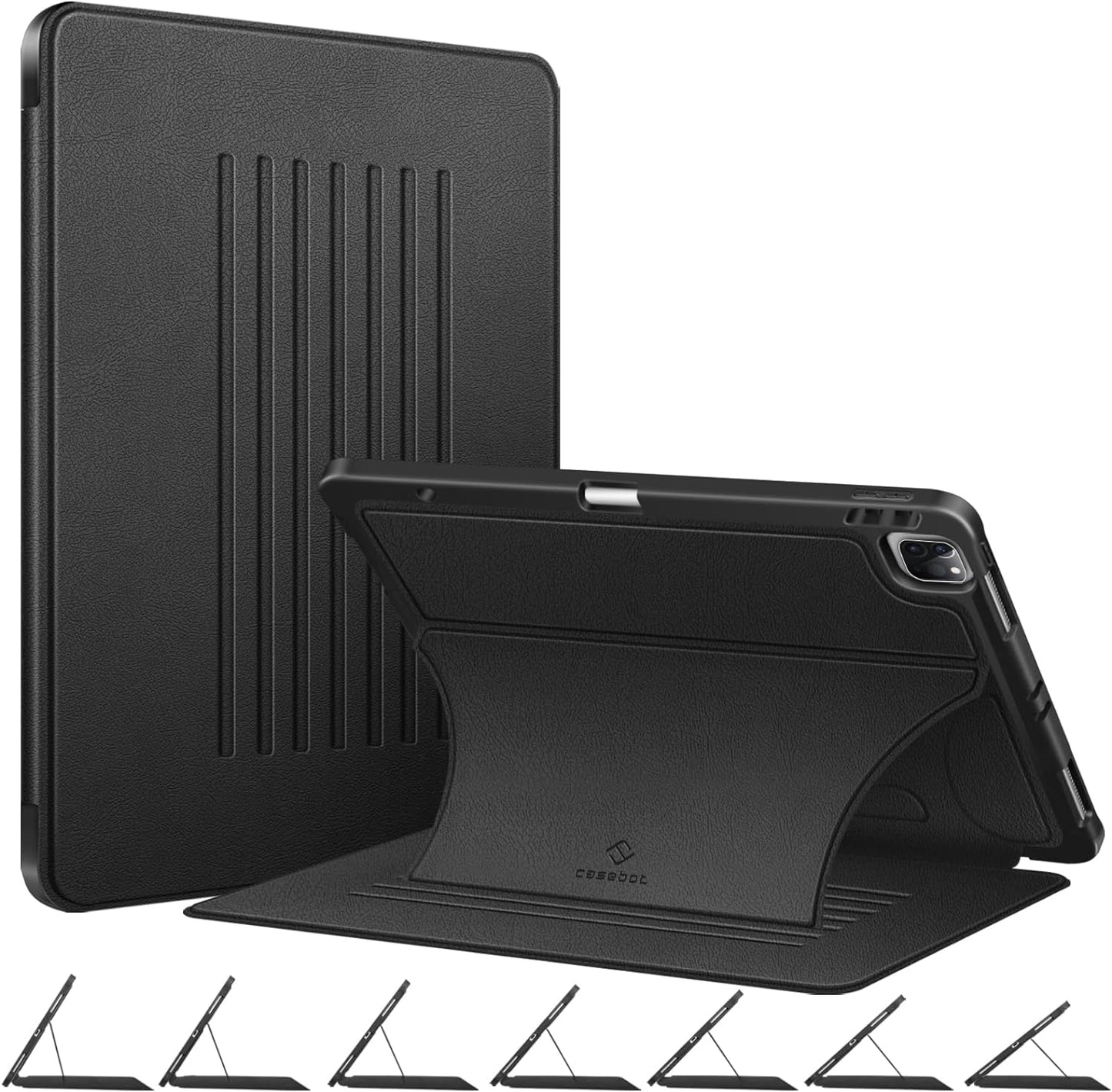CaseBot 12.9-inch 6th 2022, 12.9" 5th/4th/3rd Magnetic Case for iPad Pro Generation Multiple Angle Shockproof Rugged