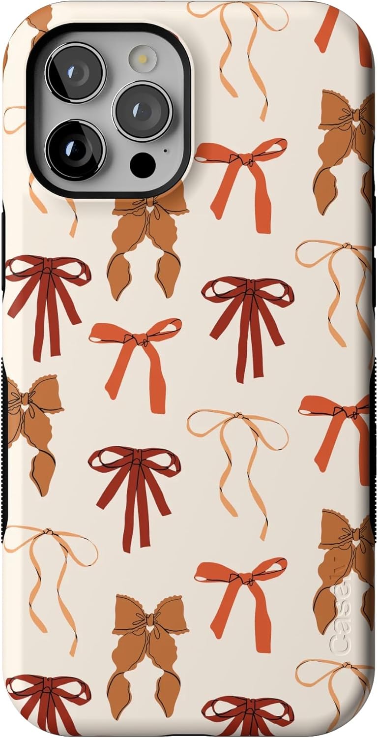 Casely 12 iPhone Pro Max Case | Fall Girlie | Pumpkin Spice Bows | Bold Protective Design | MagSafe Compatible Design