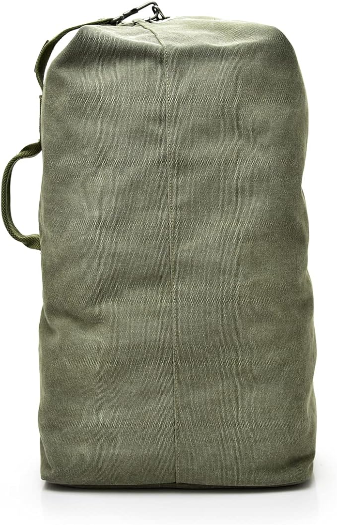 Large Capacity Travel Climbing Bag Tactical Military Duffel Bag Top Load Double Strap Canvas Backpack