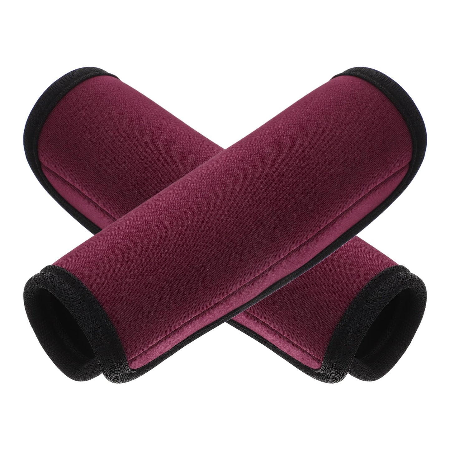 Beavorty 2pcs Barbell Sleeve Gym Equipment Grip Pads Anti-Slip Weight Lifting Covers Detachable Burgundy Pull-up Bar Accessories for Strength Training