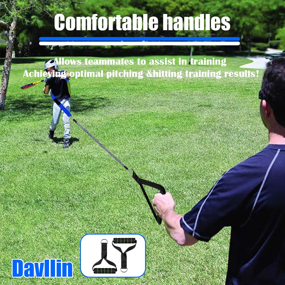 Core & Hip Belt Resistance Band for Baseball & Softball Training | Baseball Batting & Hitting Trainer | Complete Resistance Training Aid for Arm Strength & Swing Flexibility