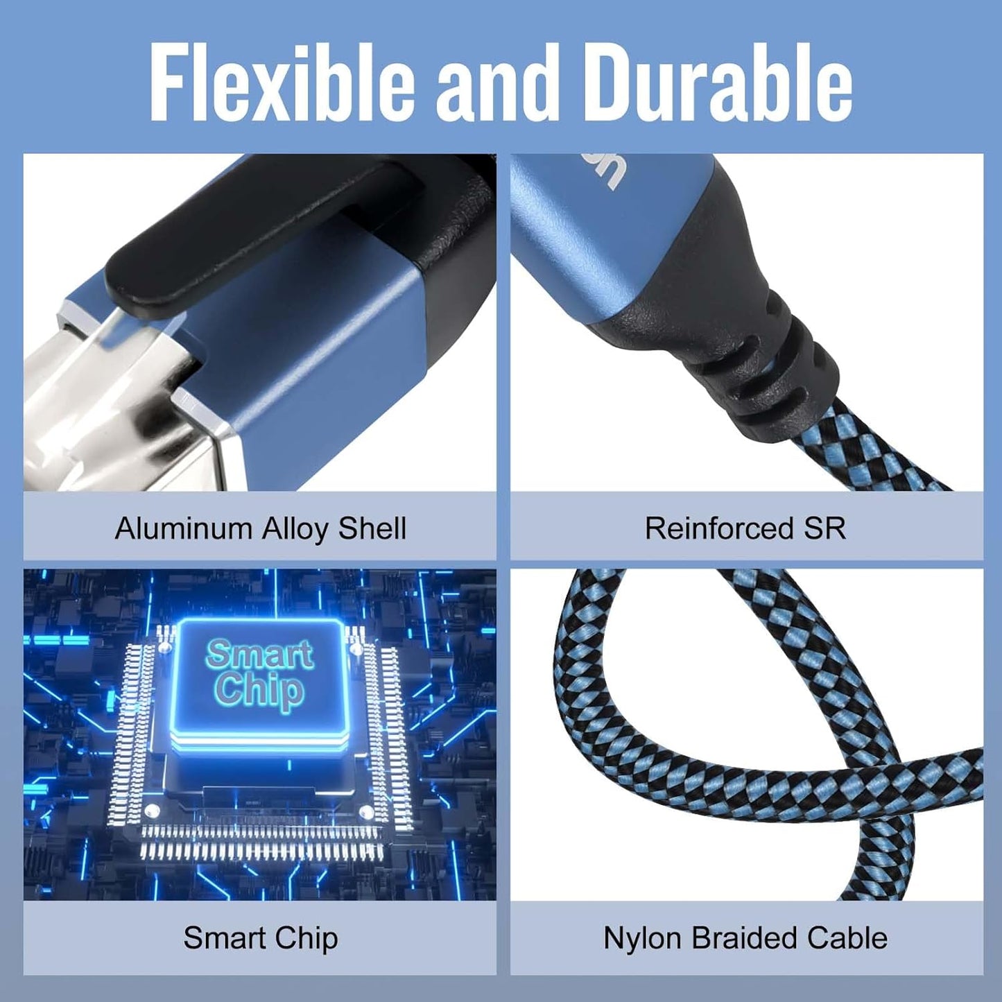 10Ft USB3.0 RJ45 Cable,USB3.0 USB to Ethernet Cable, A to A to Gigabit Ethernet Cable Compatible Laptop, PC, Switch