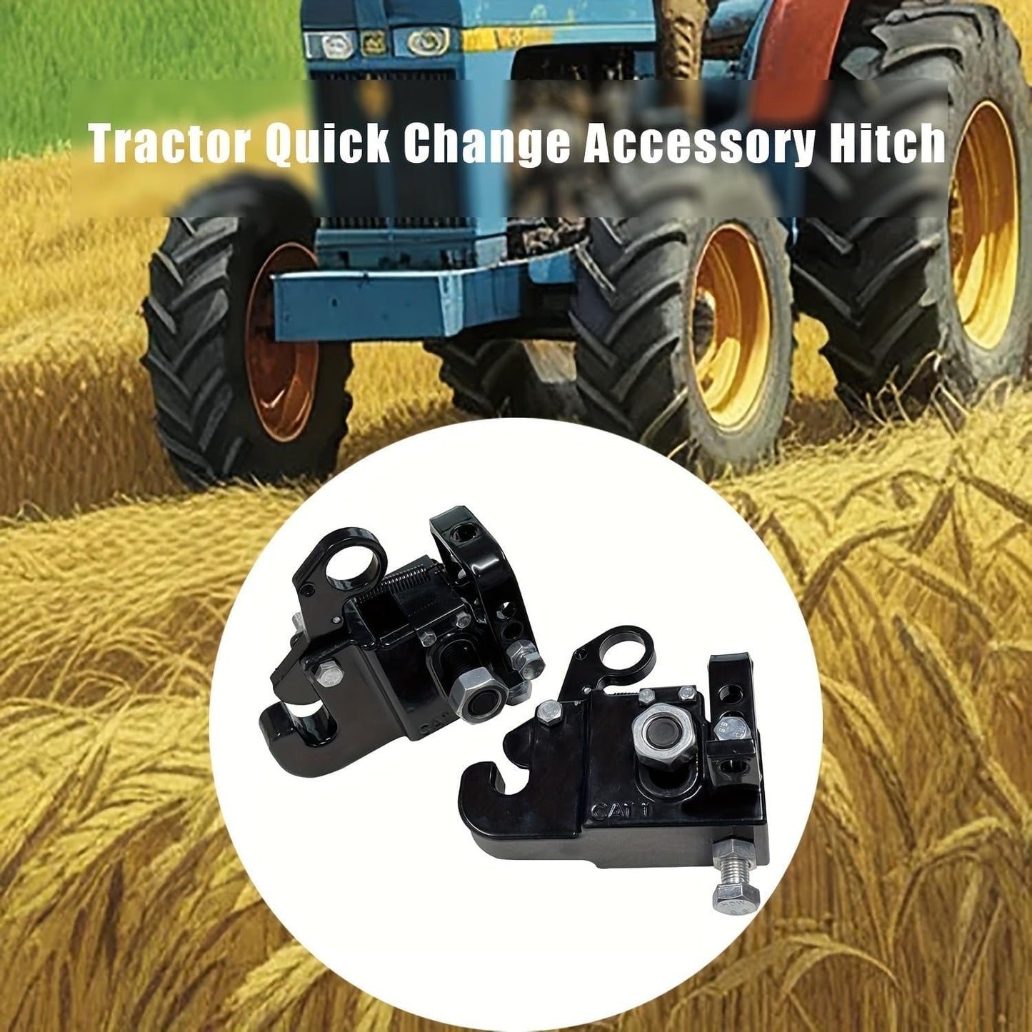 Quick Hitch System,Heavy Metal Duty 3 Point Quick Hitch Coupler Attachments for Category 1 Tractors, Plough, Harrow, Cultivator, Seeder, lrrigation System
