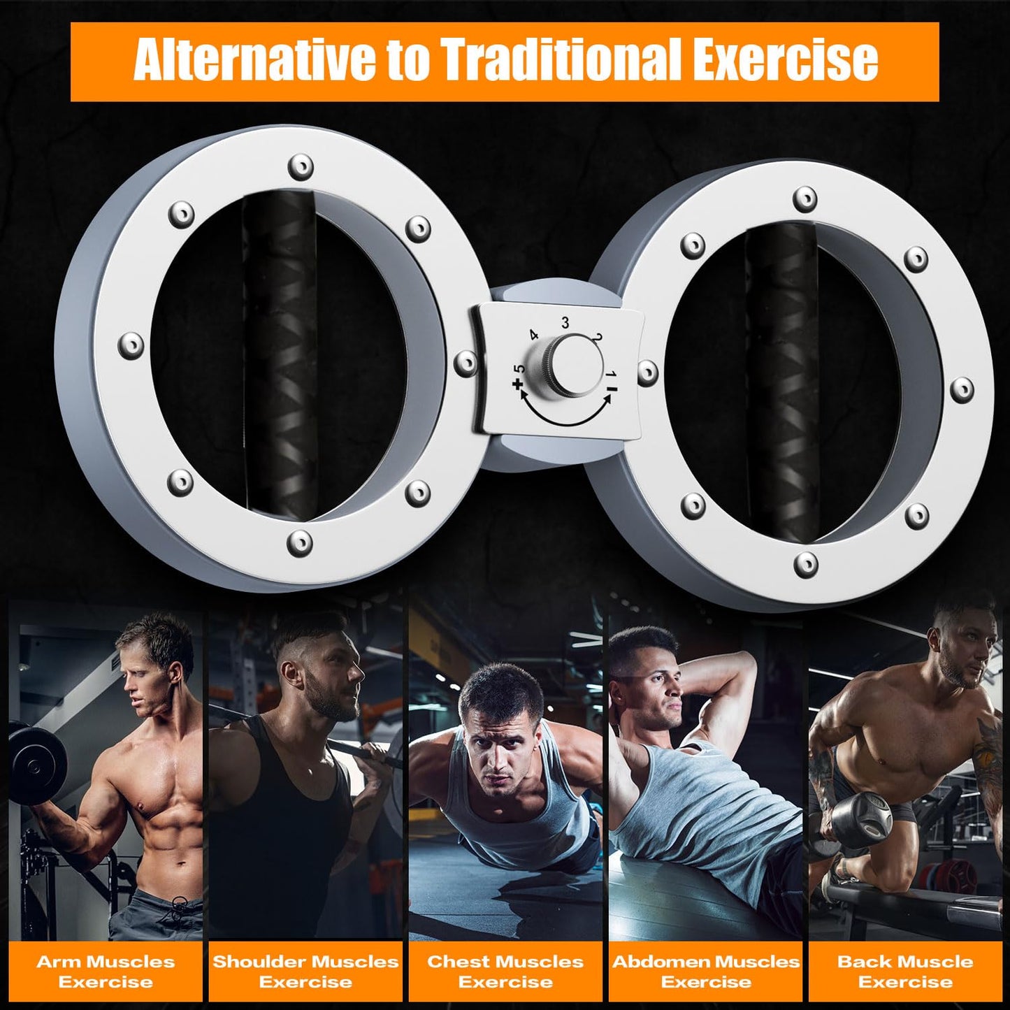 POZOERA Burn Machine Arm Workout - Forearm Trainer Strengthener with 12LB Adjustable Resistance, Arm Exercise Equipment for Men&Women with 360 Degree Rotator