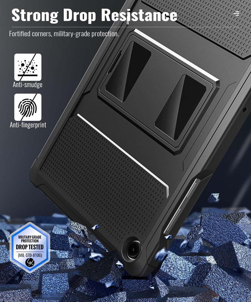 MoKo A11+ A9 11-Inch 2026/2024, A11+/ A9+ Case Fit Samsung Galaxy Tab Plus/ Plus Shockproof Full Body Rugged Stand Back