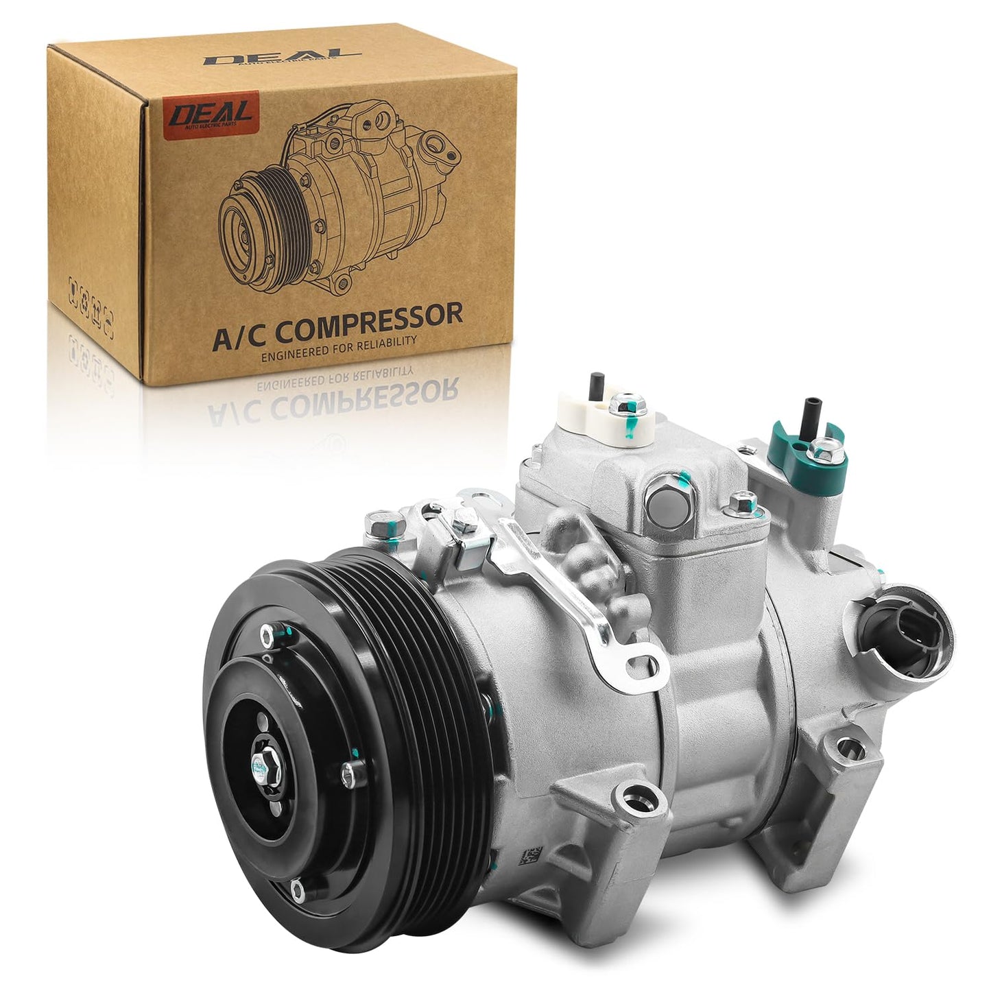 DEAL AUTO ELECTRIC PARTS Air Conditioner A/C Compressor with Clutch 1.8L Compatible with 2009-2010 Toyota Corolla Sedan 2009-2012 Matrix Wagon, 2008-2014 Scion xD Hatchback