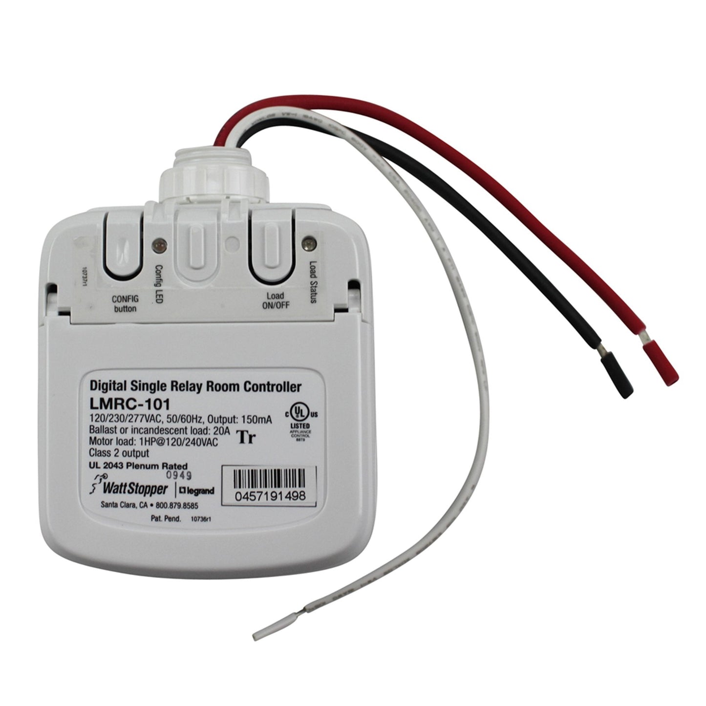 Wattstopper LMRC-101 Digital Room Controller on/Off Single Relay Room Controller