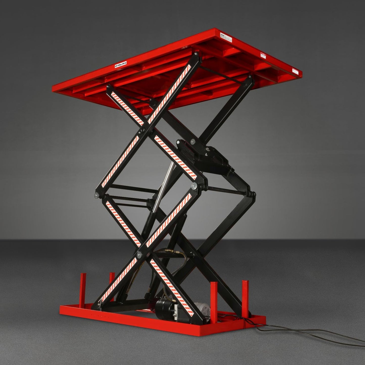 Mechmaxx 2200 lbs Capacity Stationary Powered Hydraulic Double Scissor Lift Table,86.6" x 51.2" Platform,94.5" Lift Height, UL Certified Moto,Model ELTD22L