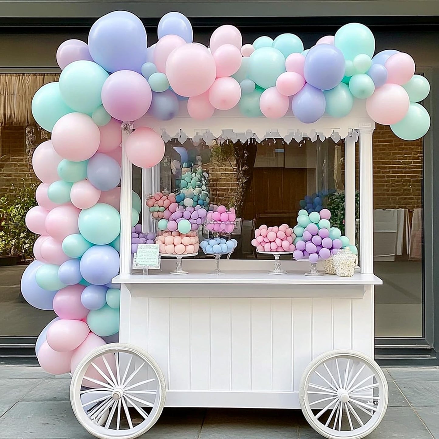 RUBFAC Mint Green Balloon Garland Kit - 129pcs in Various Sizes for Birthday, Baby Shower & Wedding Decor