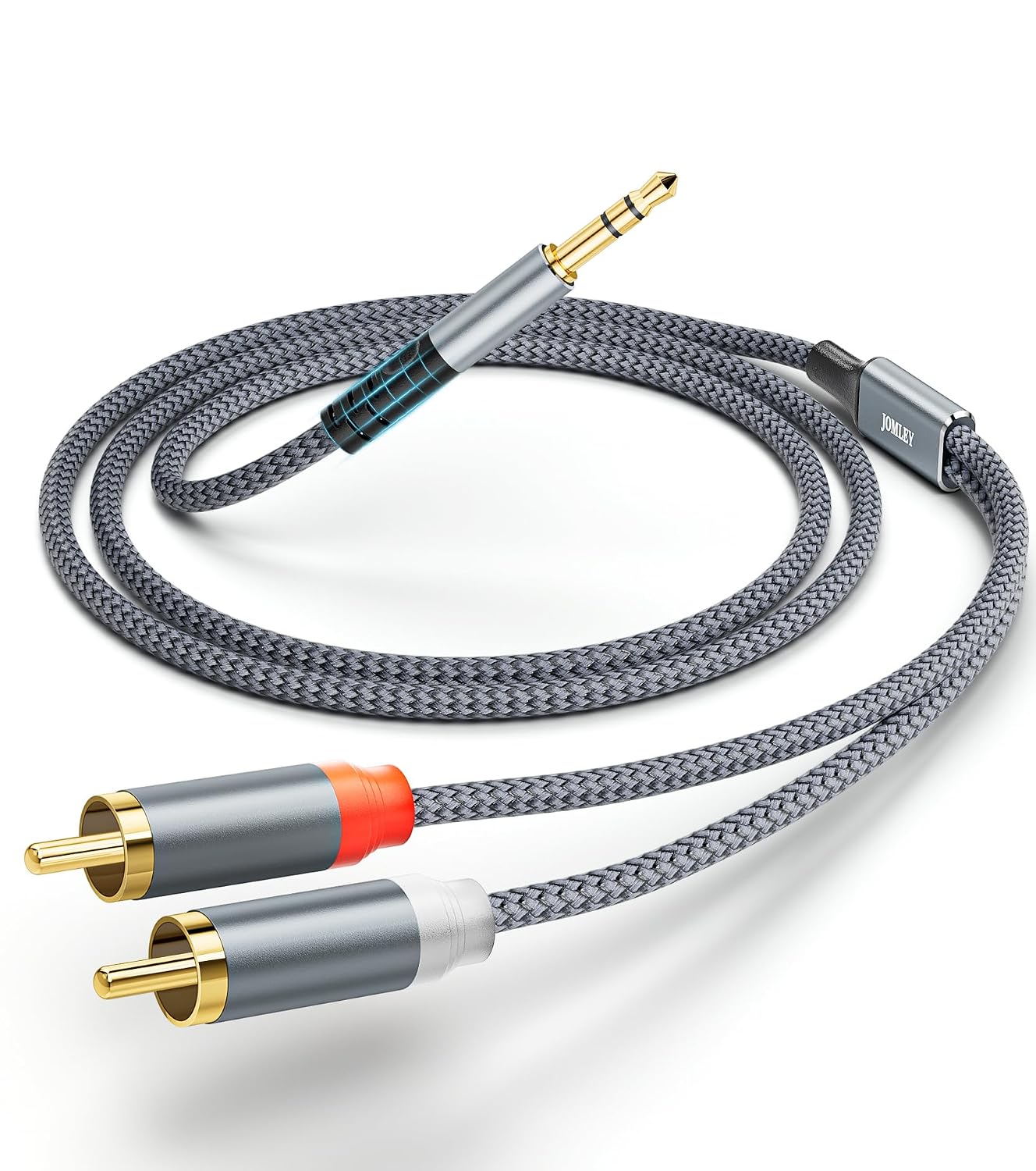 3.5mm 6.6ft, 2 3.5mm MP3 to RCA Cable RCA to AUX Male to Male Stereo Y Splitter Adapter Cable for Smartphone, Speaker