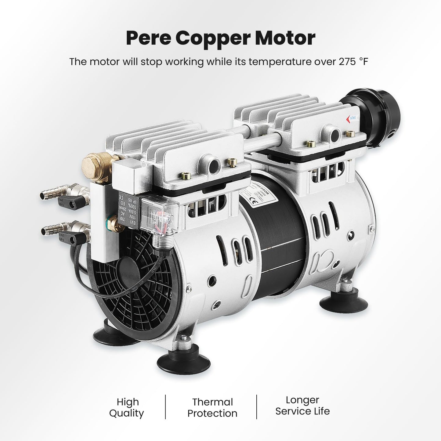 WRSTER-TECH Pond Aerator, 5.2 CFM for Pond and Lakes Up to 3 Acres, 3/4 HP Compressor with Timer, Aeration Pumps for Deep Water Oxygen Circulation