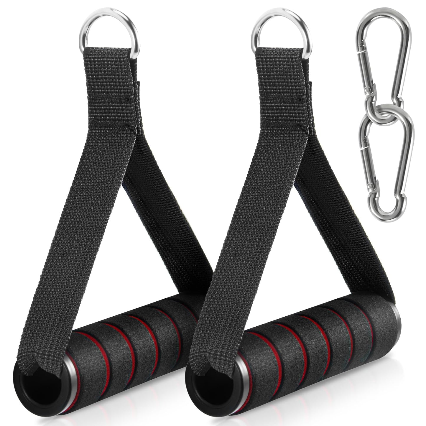 Citufuol 2 Pack Exercise Handles, Heavy-Duty Cable Machine Attachments for Strength Training, Pilates, Home Gym & Resistance Band Workouts