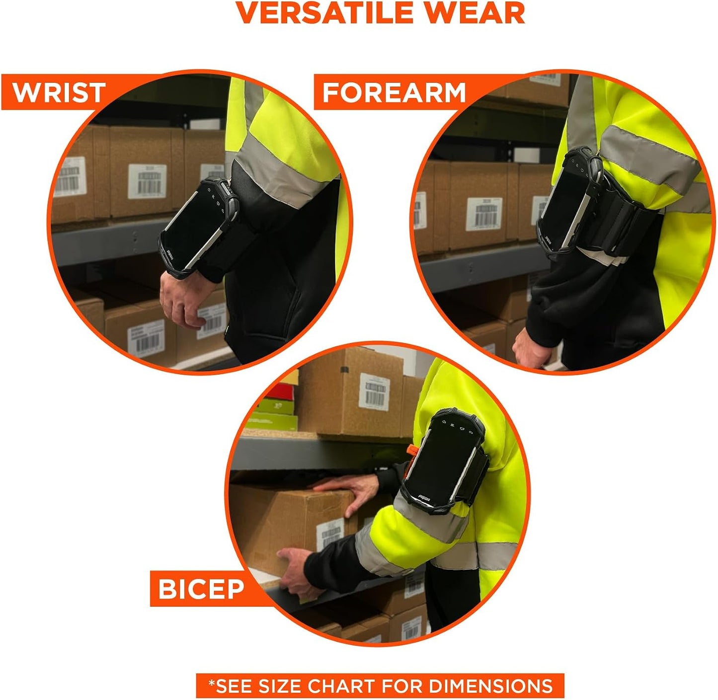 5545 Ergodyne Squids Armband, Wristband Scanner Mount, Adjustable to Fit Phones, Scanners, Mobile Computers, PDA