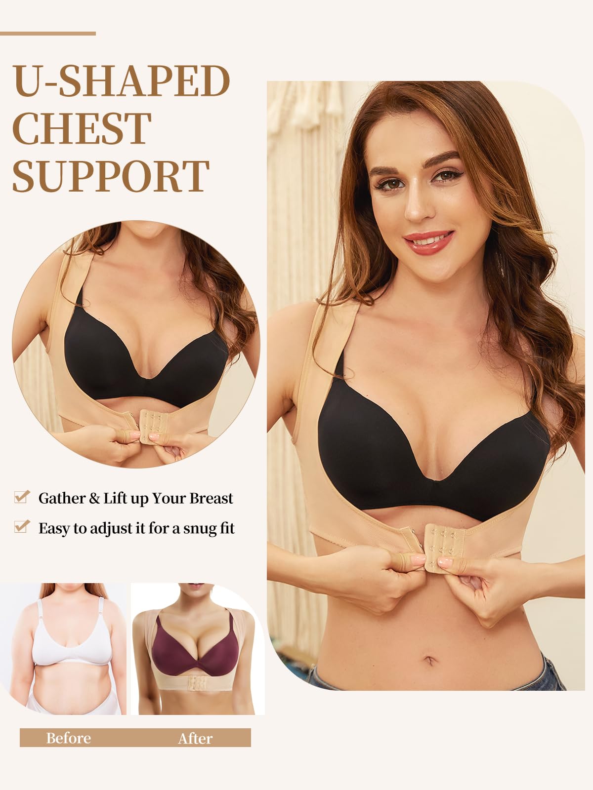 JOYSHAPER Chest Brace Up Women Posture Corrector Back Support Shapewear Breast X Strap Bra Support Shaper Vest Tops