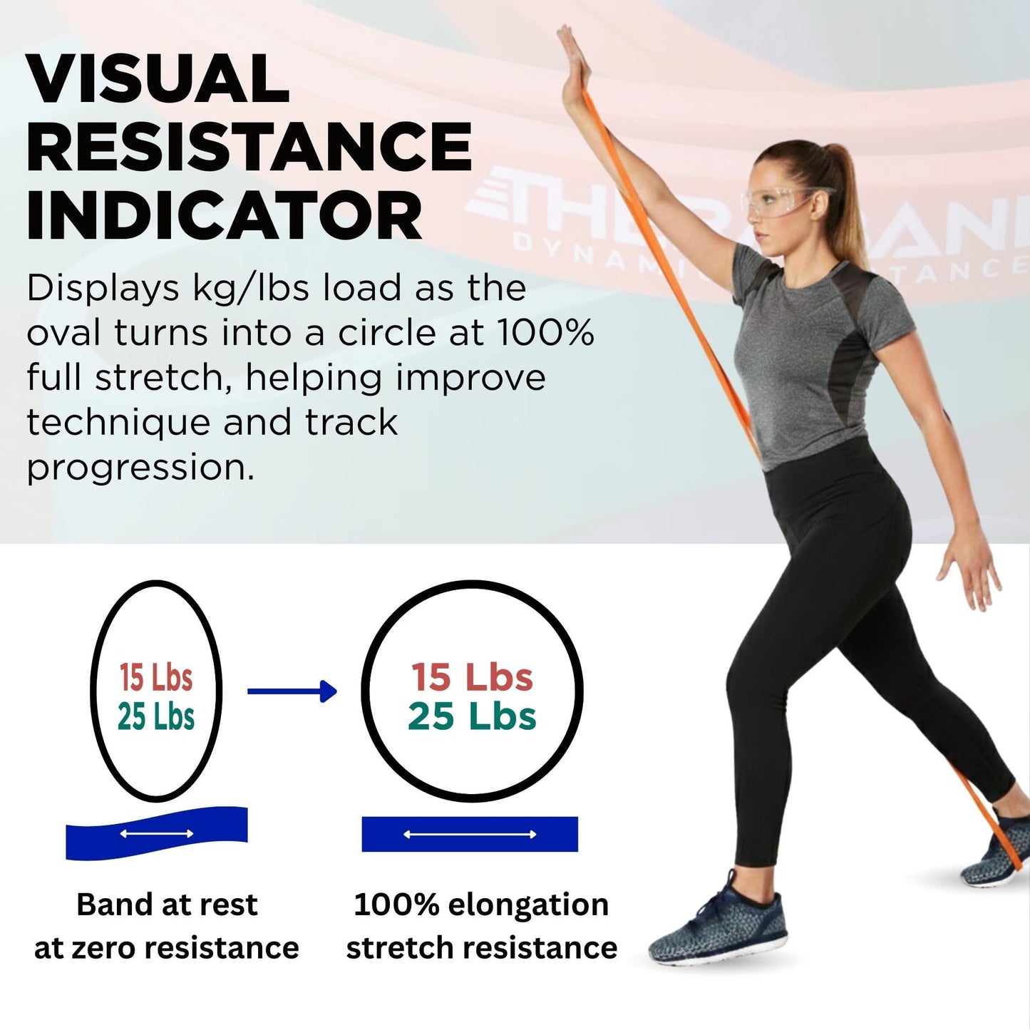 THERABAND High Resistance Band Set of 2, Light and Medium Elastic Super Bands for Full Body Workouts, Physical Therapy, Strength Training, Durable 41” Loop Exercise Bands, 15-25 lbs Resistance