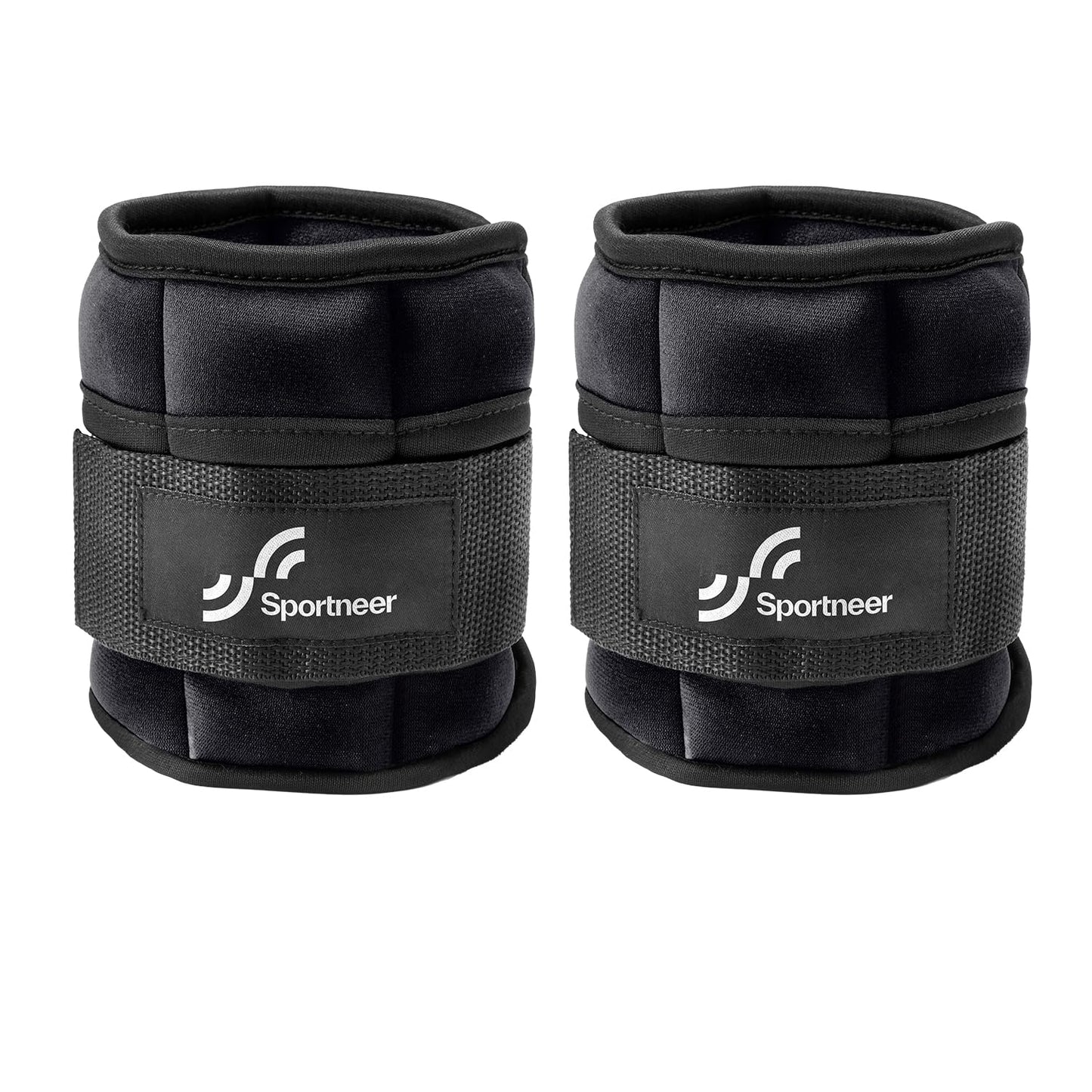 Sportneer Adjustable Ankle Weights Set - 1 Pair (2-10 lbs) Removable Sandbags for Women & Men, Comfortable Neoprene Leg Weights for Walking, Running, Pilates, Yoga, Home Workout & Physical Therapy