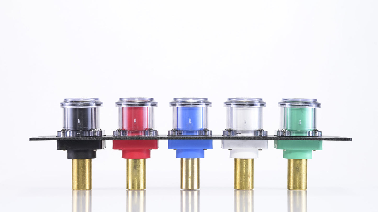 Power Assemblies 5 Position CAM Lock Panel, 400 Amp, 3 Phase 120/208V, Male, 90°, Double Set-Screw Connections with NEMA 3R Clear Snap-Back, Series 16 CAM Connectors, Power Distribution Panel