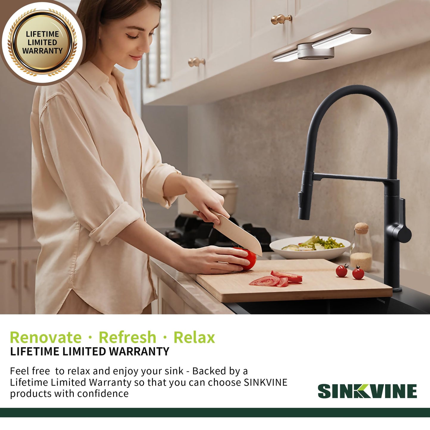 Drop-In Deep Laundry Sink 25 x 22 inch Black, SINKVINE Single Bowl Nano Stainless Steel Kitchen Sink for Outdoor and Indoor Top Mount, with Drain Strainer, Bottom Grid, Roll-up Drying Unit, Dark Gray