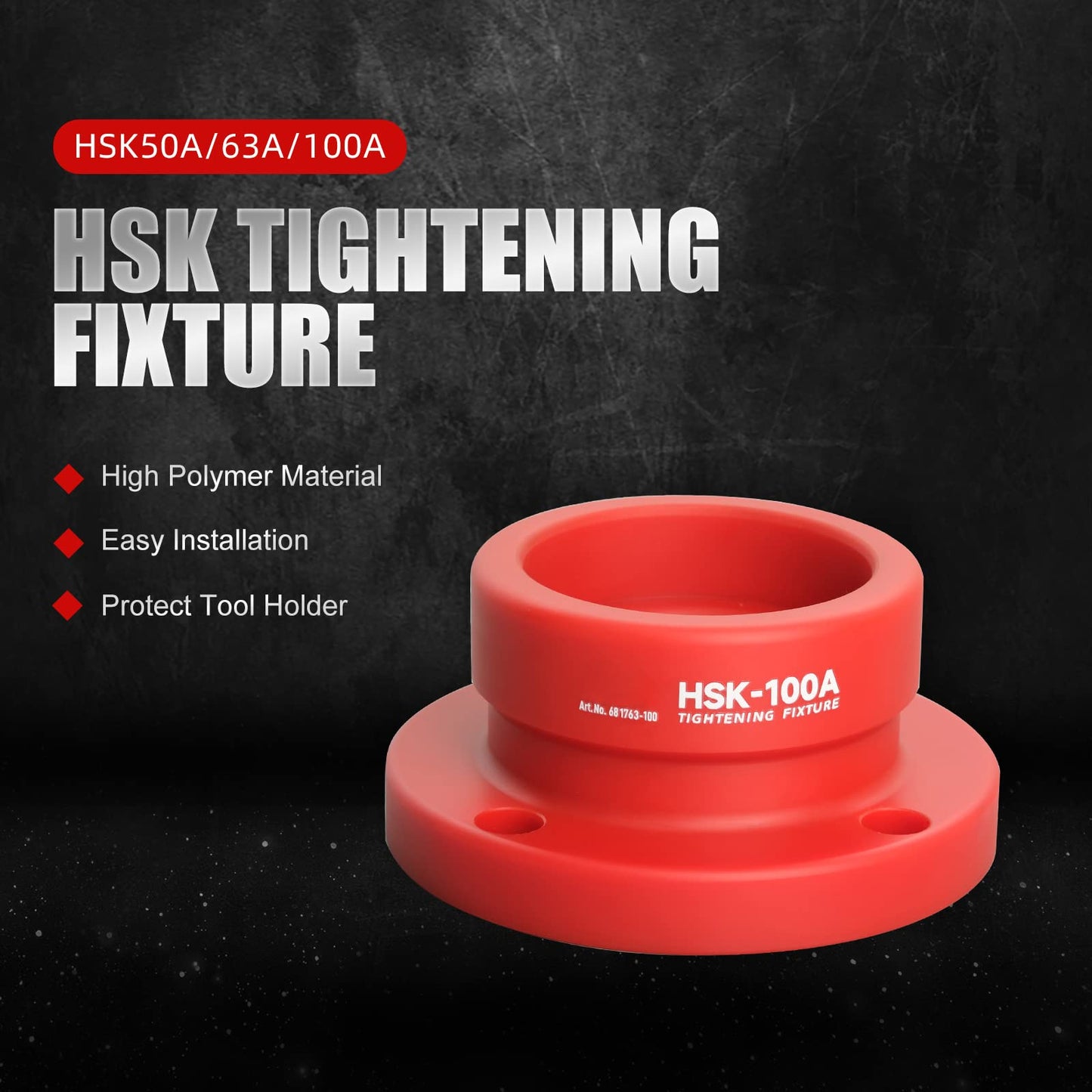 SFX HSK100 Tool Holder Tightening Fixture for Universal CNC Equipment, Hard Anodized suitable for HSK100A and HSK100C Tool Holder
