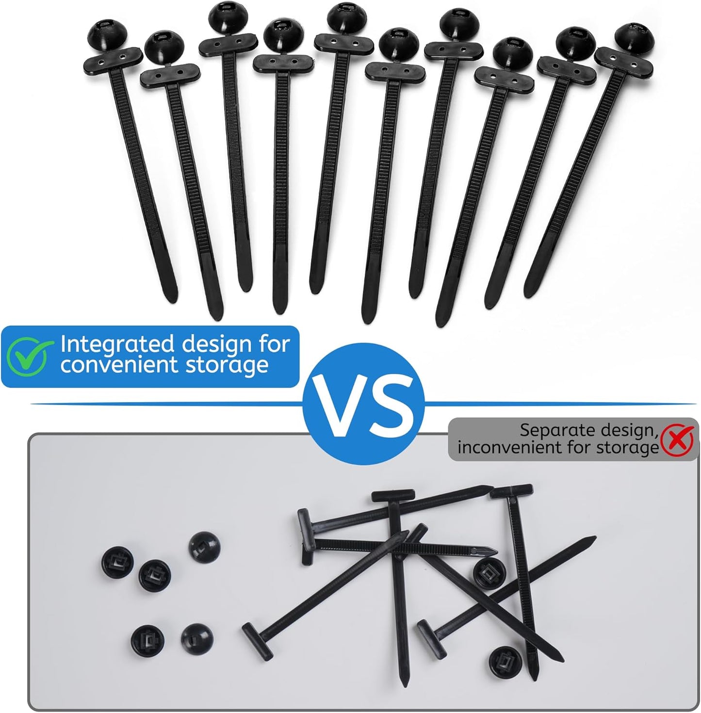 Xisilin 2026 70 New Upgrade Pcs Upgrade Nylon Universal Cable Cable Tie Buckle Zip Tie Clips for Car Fender, Engine