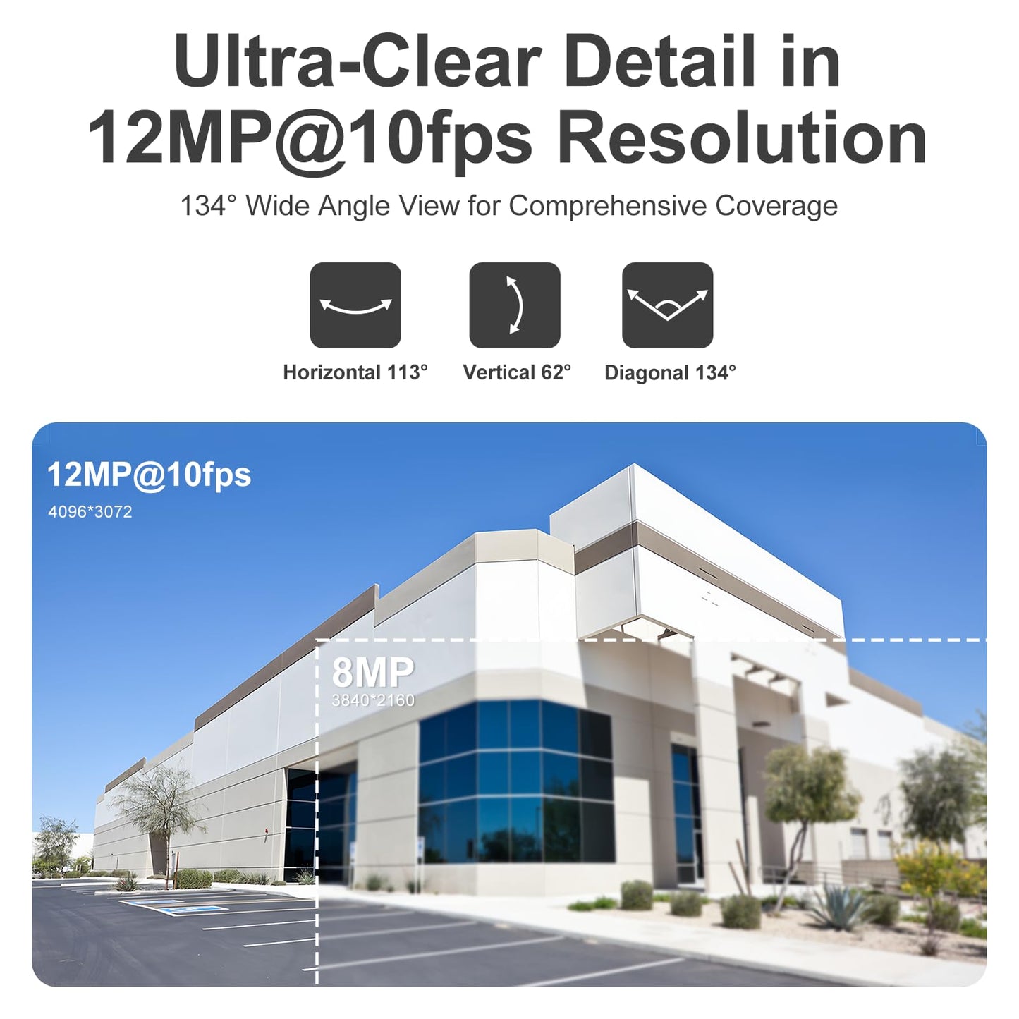 Anpviz 12MP@10fps 16Channel PoE Security Camera System, 8X12MP Wired PoE IP Cameras with Audio, Human Vehicle Detection, Smart Dual Light, 4K/12MP 16CH NVR with 4TB HDD for Business Home（H Series）