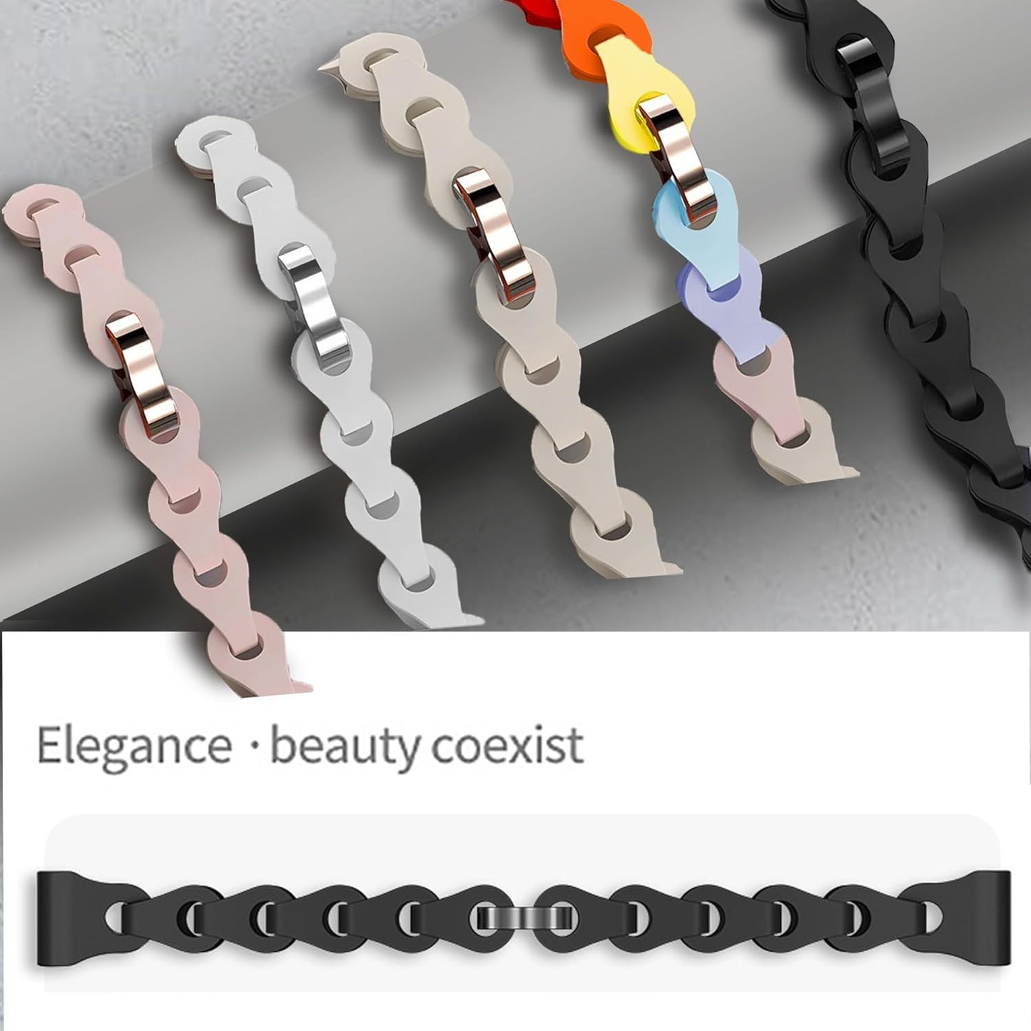 Lamshaw Compatible with Plaud NotePin Bands, Elastic Silicone Hollowed Out Replacement Straps Compatible for Plaud