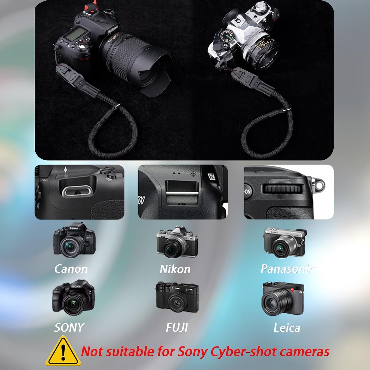 Quick Release Rope Hand Strap for Compact & DSLR Cameras - VKO